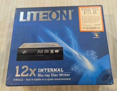 Lite-On iHBS212-08 Blu-Ray Disc Writer Internal SATA 12x LITEON Open Box