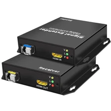 HDMI Fiber Extender, Video Extender, Plug-&-Play, 1080P@60HZ HDMI Transmission