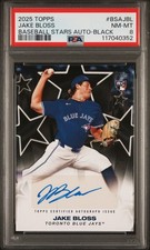 2025 TOPPS BASEBALL STARS AUTOS BLACK #BSAJBL JAKE BLOSS 1/10 PSA 8