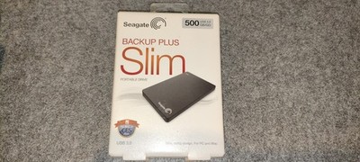 Seagate Backup Plus Slim 500GB tragbare externe Festplatte schwarz verpackt