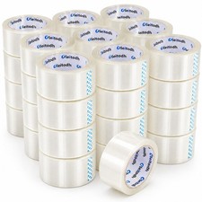 24 Rolls Clear Packing Tape Bulk, 3" x 55 yd Shipping Tape, 1320 Total Yards,...