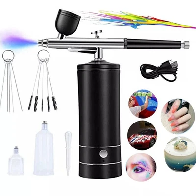 ART ADVANTAGE Mini Airbrush Compressor Kit Spray Gun Dual Action Air Brush Paint Model 0.3MM