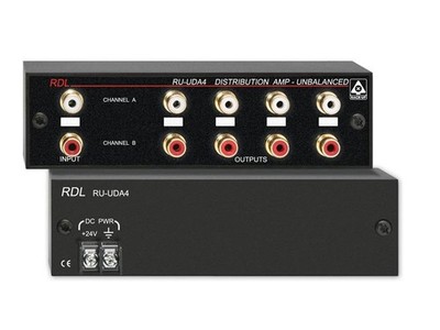 RDL RU-UDA4 Stereo Audio Distributor 2-Channel 4 Outputs/Channel Phono