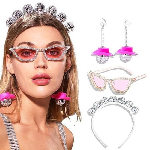 Music Enthusiast s Disco Ball Headband Set Fashion Accessories for Dance Lovers - Picture 4 of 9