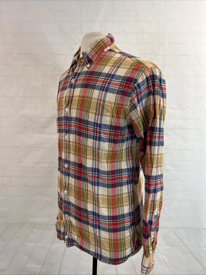Camisa social xadrez masculina multicolorida RED FLEECE Brooks Brothers M $118 - Imagem 3 de 4