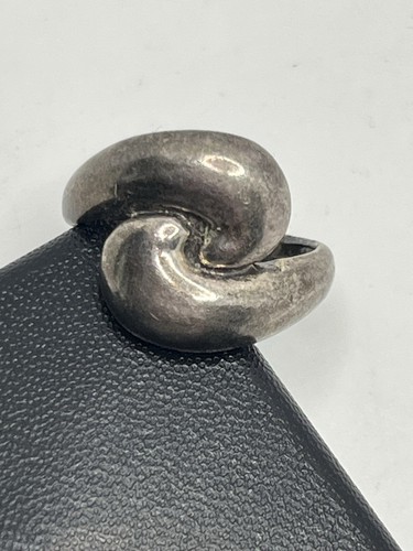 Anello a vortice astratto in argento sterling misura 8 vintage - Foto 13 di 15