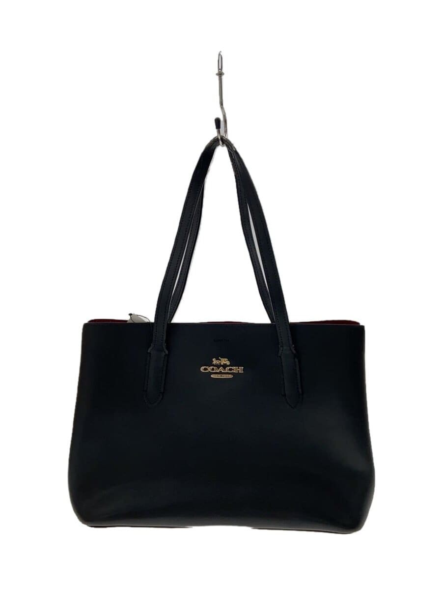 COACH Black Leather Tote Bag for Women Stylish & Spacious