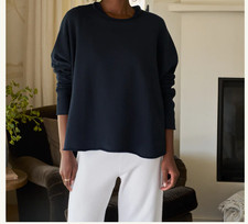 Frank Eileen Anna Long-Sleeve Triple Fleece Capelet XL - NWOT Navy