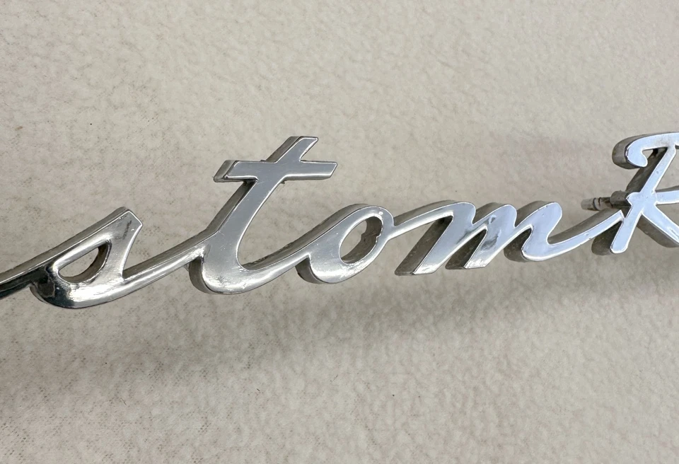 Dodge Custom Royal Quarter 1958 panel placa de identificación emblema 58 par convertible Foto 3 de 4