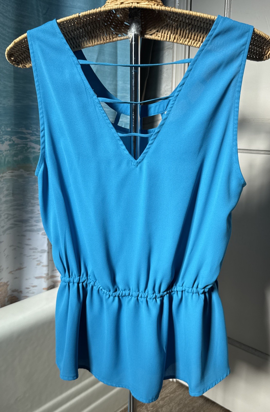 Ambar Women's Basic Top w/Thick Straps Pull Strin… - image 3