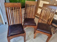 Hardwood Dining Chair Set 6 Pieces
