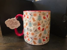 GINGERBREAD Mug 10 Strawberry Street Bella Holiday Christmas Tree Mittens
