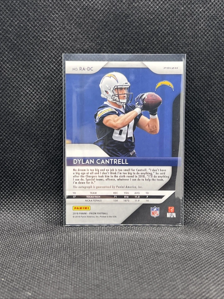 2018 Panini Prizm Silver Auto Dylan Cantrell Rookie #RA-DC - Image 4 of 4