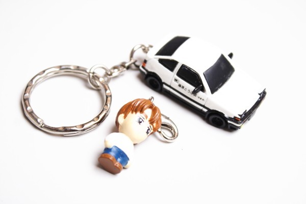 Initial D AE86 Trueno Takumi Fujiwara Figure Keychain Japan Anime Vintage Rare