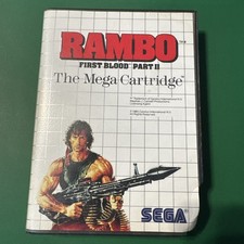 Rambo 1st Blood II Sega Master System SMS CIB Complete Authentic TESTED