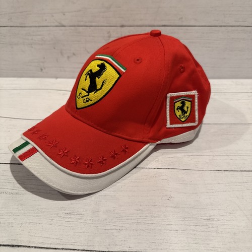 Ferrari Mütze Kappe Team Erwachsene Einheitsgröße rot & weiß offizielles Produkt - Bild 3 von 13