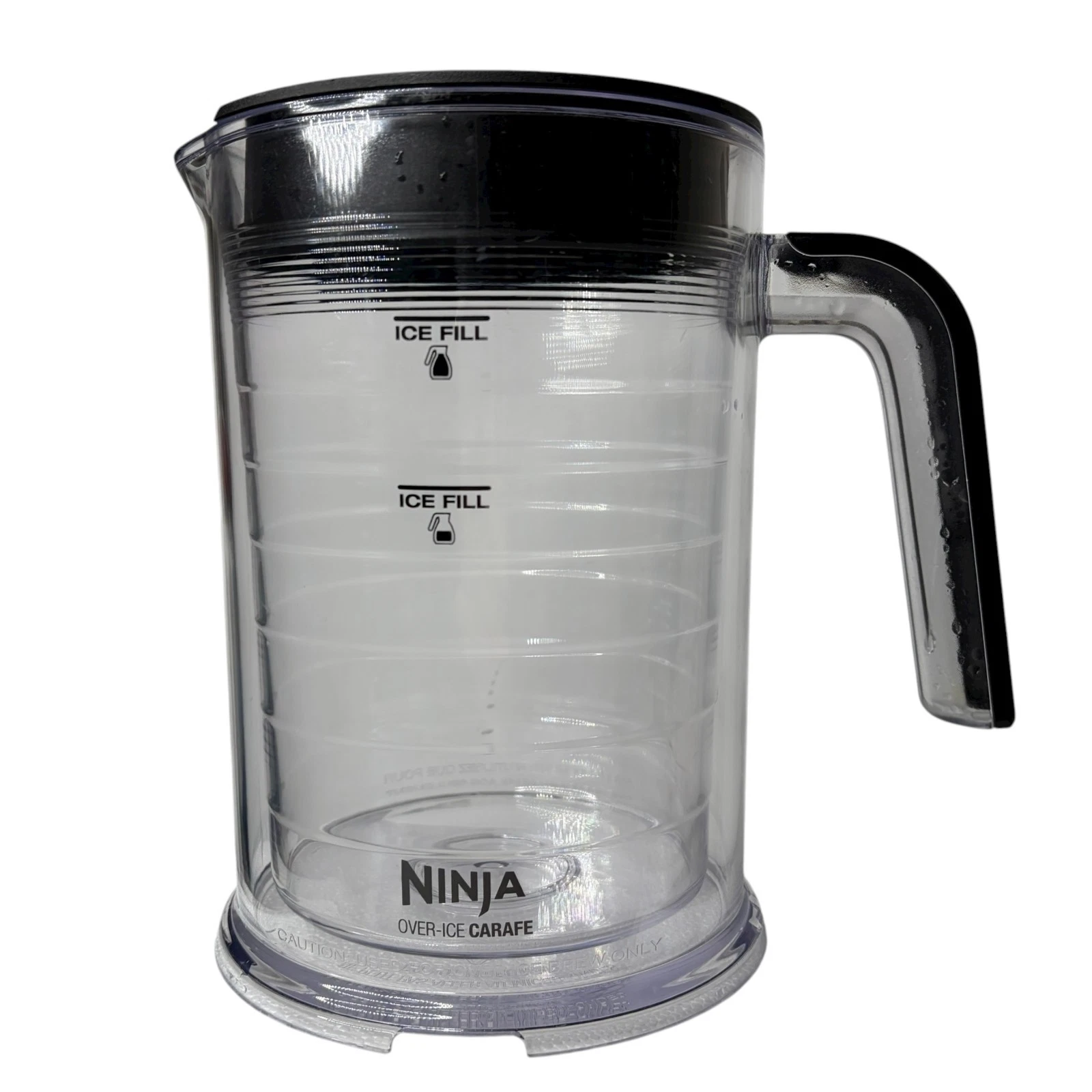 Ninja Over Ice Cream Maker Fill Carafe Pitcher Top Clear Black OEM