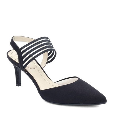 LifeStride Sanya Damen Schwarz Slingback Pumps Absatz Riemchen UK4 EU37
