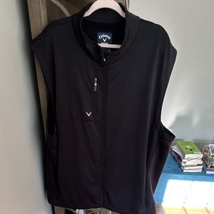 Callaway Weather Series Men’s Black Softshell Full Zip Golf Vest 2XLT