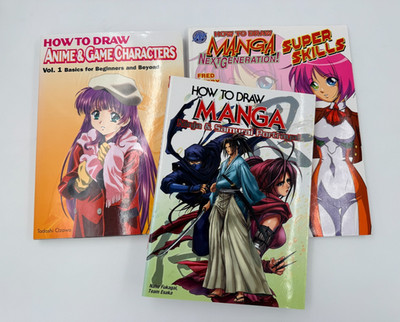 Set of 4 MANGA DRAWING BOOKS 2006-2007, Drawing Instruction Various Author, USED