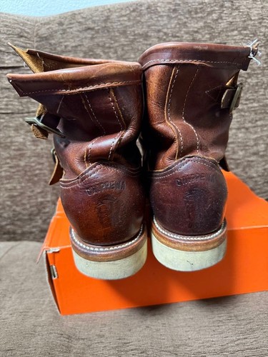 Chippewa Botas Cuero Marrón Moc Puntera Ingeniero Botas Talla 8E - Imagen 3 de 7