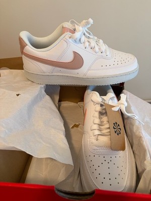 Size 8 - Nike Court Vision Next Nature Low White Pink Oxford W
