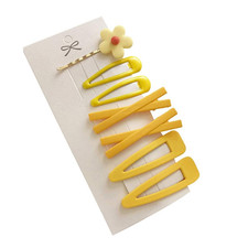7 Pcs Yellow Sweet Flower Women Girl Barrette Bobby Pin Hairpin Hair Clips Decor