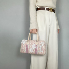 Borsa DIOR Trotter Boston in cotone rosa