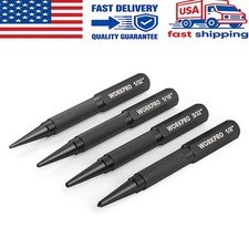 WORKPRO New 4-Piece 1/32" 1/16" 3/32" Nail Setter & 1/32" Center Punch Tool Set