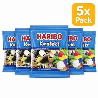 5x bags Haribo Konfekt genuine German candy free shipping