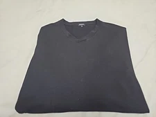 Bleusalt Malibu The Oversized V-Neck Black Pullover Super Comfy Sweater SZ 2