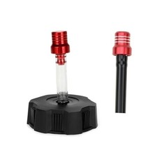 Gas Fuel Tank Cap with Breather Vent Hose for 50cc 70cc 40mm w/ 2 Red Valves