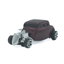 Hot Wheels 1934 '34 Ford 3-Window Coupe Hot Rod Plum/Burgundy Diecast 1:64 Loose