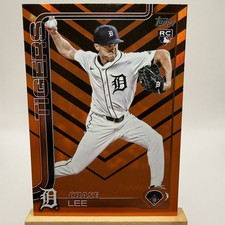 Chase Lee Orange Holiday Foil Rookie 2025 Topps Update Series Card #US167 Tigers