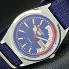 REFURBISHED SEIKO 5 AUTOMATIC 6309A VINTAGE JAPAN MENS BLUE DIAL WATCH a440793-1