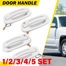 Outer Door Handle For 1999-06 Silverado Sierra Frontrear White Wkeyhole 1-5set
