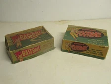 1954 Bowman Baseball & Football Lot of (2) Empty Boxes with Cards & Wrappers