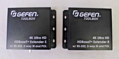 Gefen 4K UHD HDMI Over HDBaseT Extender Kit GTB-UHD-HBT-S & R, FOR PARTS/REPAIR