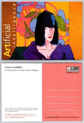 Vintage AI Art Postcard AARON Kurzweil CyberArt Go Card Artificial Intelligence