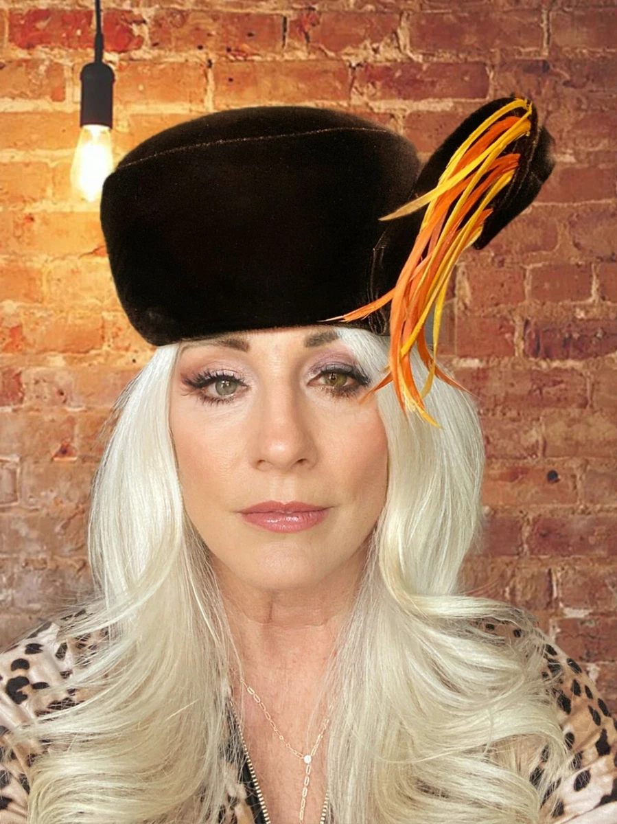 Orange pillbox hat 2025