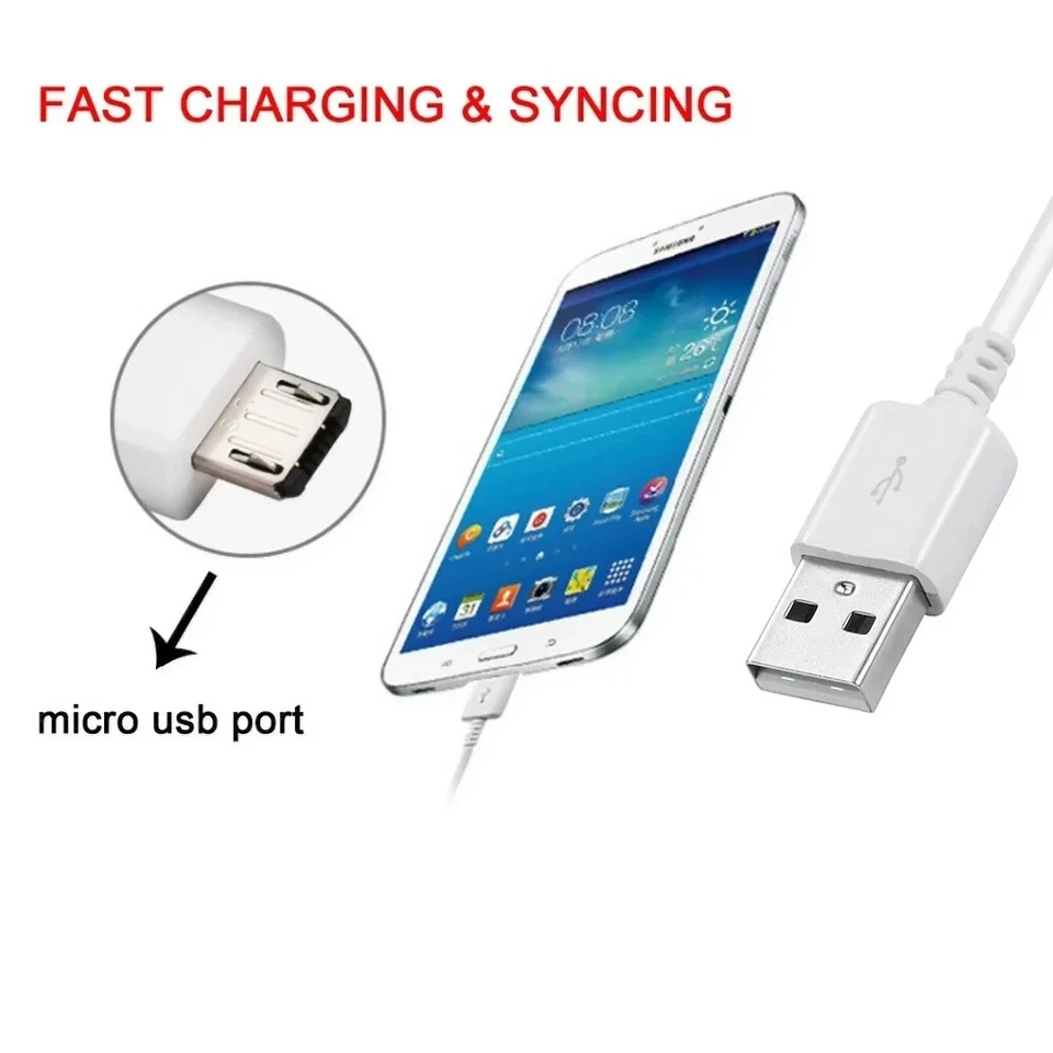 100Pcs 3FT Micro USB Fast Charging Cable Cord For Samsung Android Phone Charger - Image 3 of 4