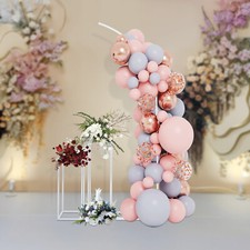 Ballon Arch Stand And 2 Wedding Flower Stands, Arch Backdrop Stand For Parties