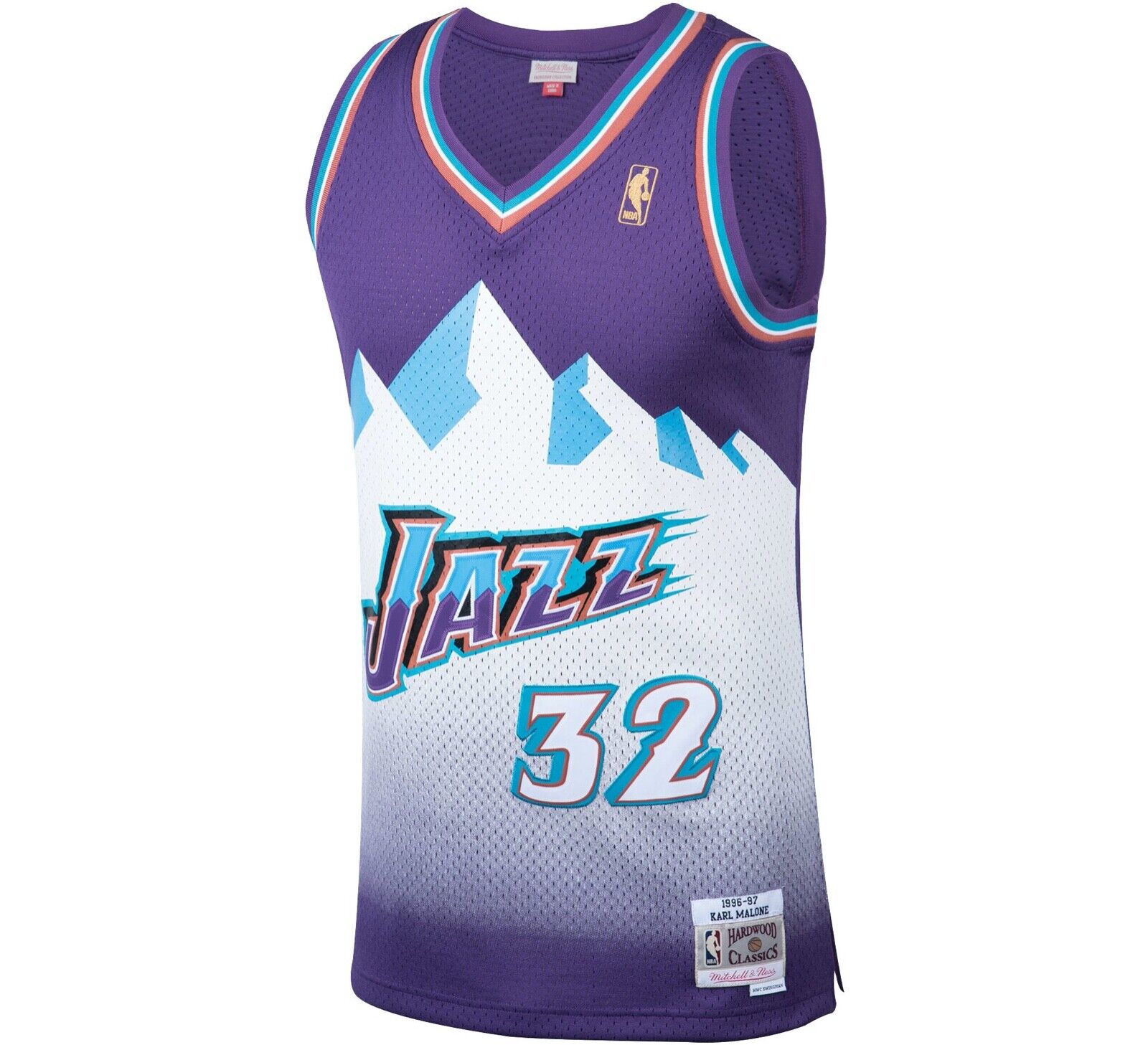 Utah Jazz Karl Malone Autographed Blue Authentic Mitchell & Ness 1992 All  Star Game Jersey Size L Beckett BAS Witness Stock #211880