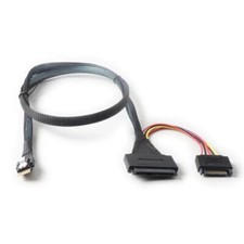PCIE4.0 SlimSAS SFF8654 4i to SFF8639 U.2 Adapter Cable with Power Cord