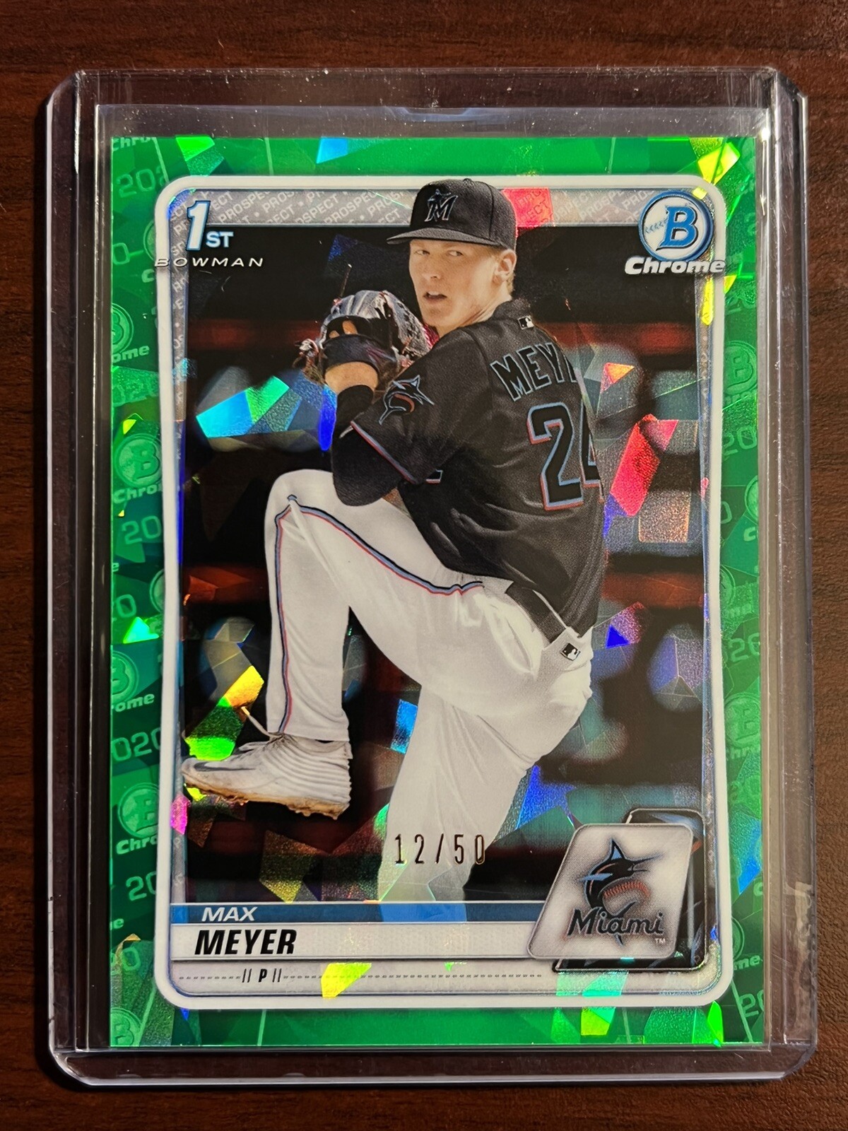 2020 Bowman Draft Sapphire Max Meyer GREEN SAPPHIRE - #12/50