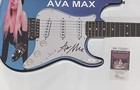 AVA MAX SIGNED CUSTOM ELECTRIC GUITAR KINGS & QUEENS PROOF JSA COA — photo 2