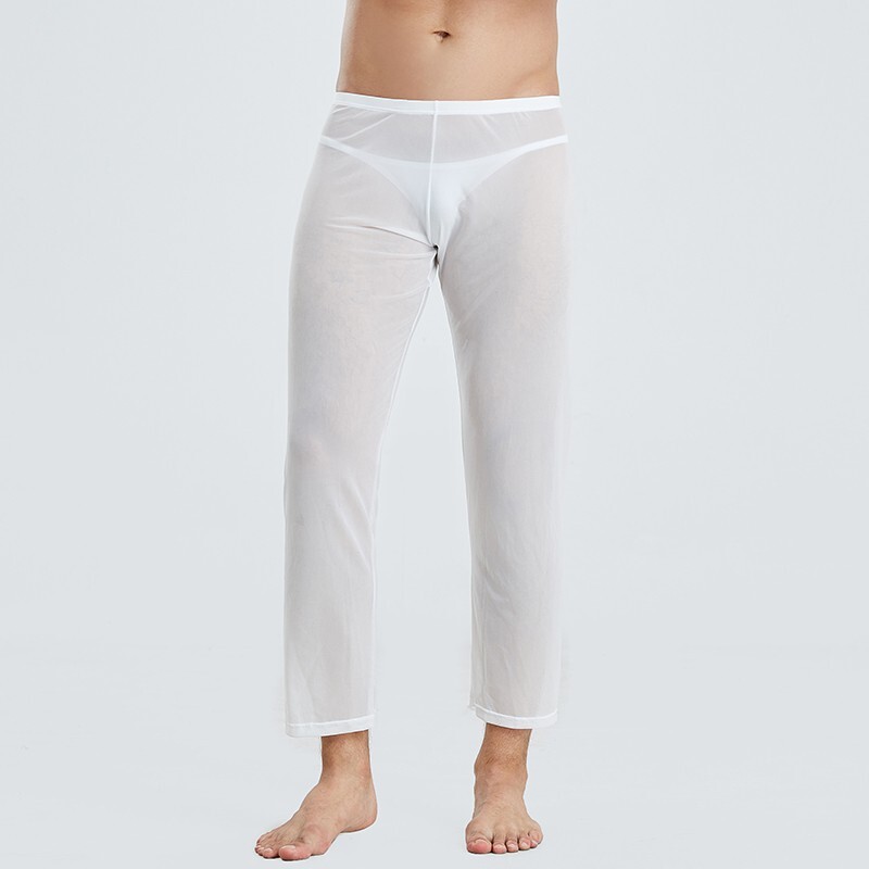 Trendy Men's Comfortable Pajama Pants in Sexy Sheer Tulle Netting