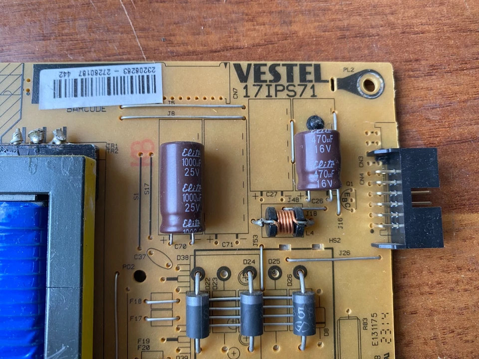 VESTEL 17IPS71 PLACA FUENTE DE ALIMENTACIÓN PARA TV CELCUS DLED40125FHD Foto 2 de 4