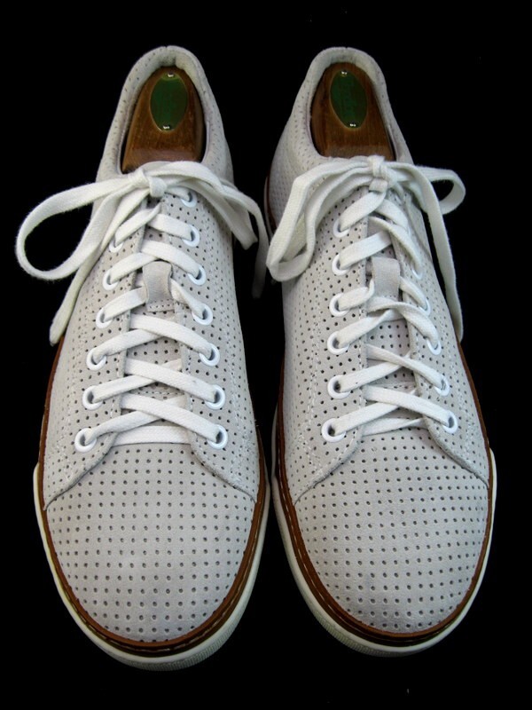 SAOLA Allen Edmonds "PORTER DERBY" Sneakers casual 8 D scamosciate naturali traforate (338N)