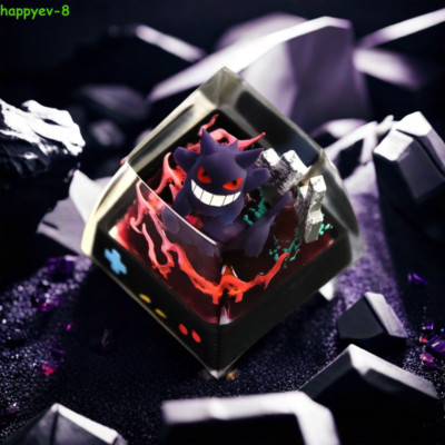 Stock Handmade Pokemon Gengar Keycaps Artisan Resin Mechanical Keycaps New Gift